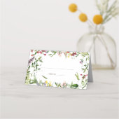 Moderne Sommerhochzeit der Wildblume Platzkarte (Vorderseite)