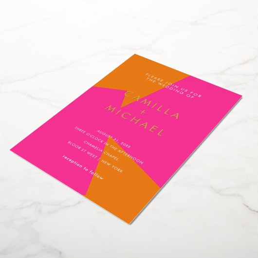 Moderne Sommerhochzeit Einladung (Gedreht)