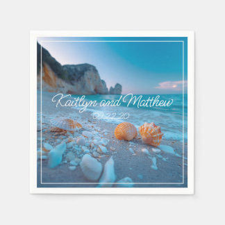 Moderne Sommerhochzeit Serviette