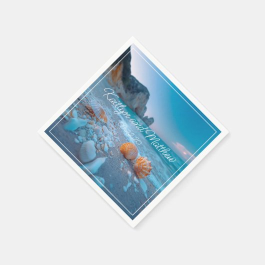 Moderne Sommerhochzeit Serviette (Ecke)