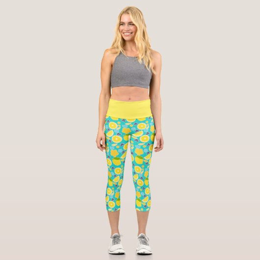 Moderne Sommerlemon Capri Leggings (Vorderseite)