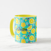 Moderne Sommerlemon Tasse (Vorderseite Links)