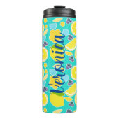 Moderne Sommerlemon Thermosbecher (Vorderseite)