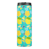 Moderne Sommerlemon Thermosbecher (Rückseite)