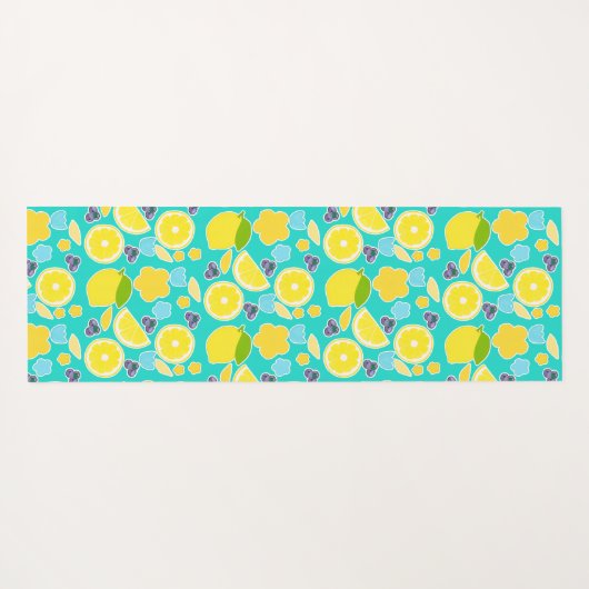 Moderne Sommerlemon Yogamatte (Rückseite (Horizontal))