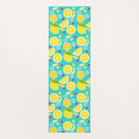 Moderne Sommerlemon Yogamatte (Rückseite)