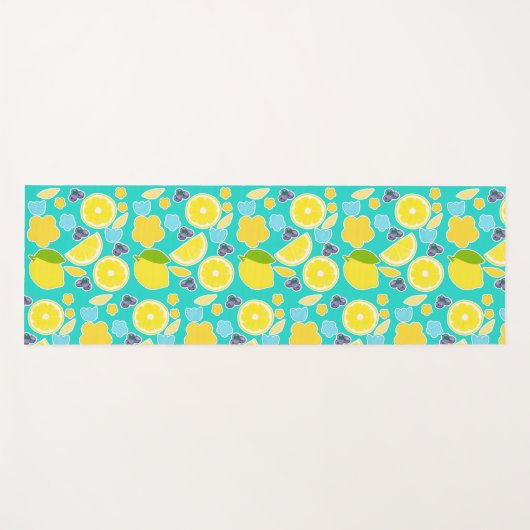 Moderne Sommerlemon Yogamatte (Vorderseite (Horizontal))