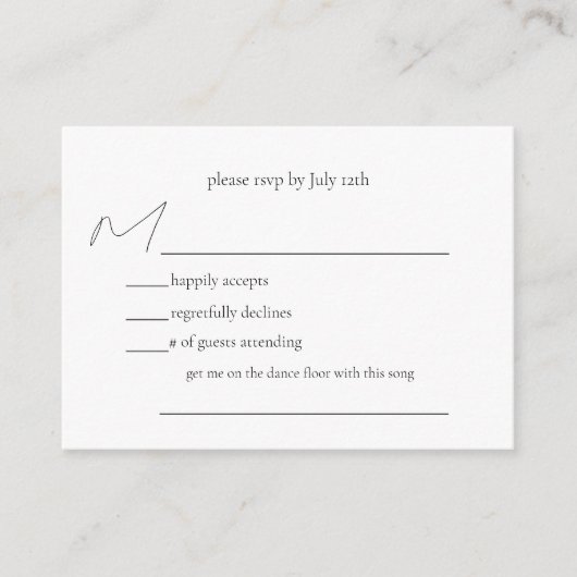 Moderne Song Request UAWG Encryption Card Begleitkarte (Vorderseite)