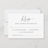 Moderne Song Request Wedding Response Card RSVP Karte (Vorderseite)