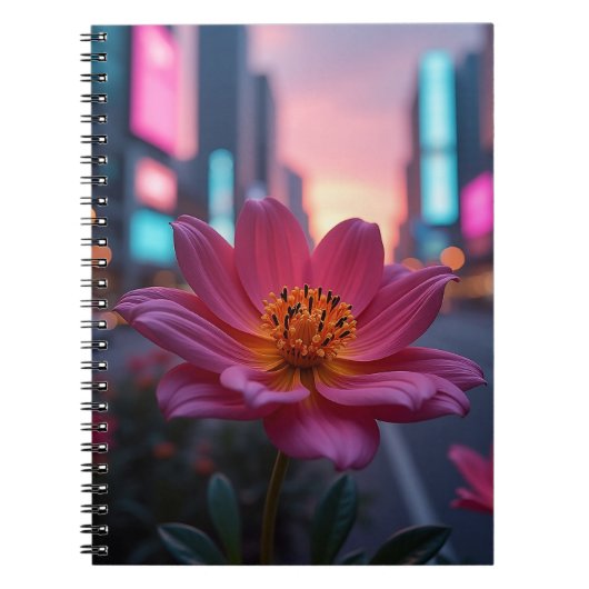 Moderne Sonnenaufgangsblüte Notizblock (Vorderseite)