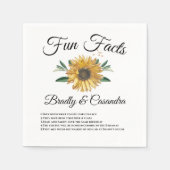 Moderne Sonnenblume Chic Typografy Wedding Fun Fak Serviette (Vorderseite)