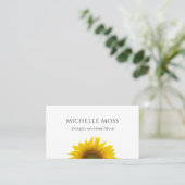 Moderne Sonnenblume Einfach Visitenkarte (Stehend Vorderseite)