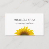 Moderne Sonnenblume Einfach Visitenkarte (Vorderseite)