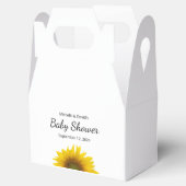 Moderne Sonnenblume Einfache Babydusche Geschenkschachtel (Geöffnet)