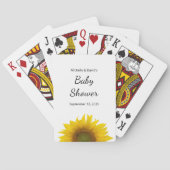 Moderne Sonnenblume Einfache Blumendusche Spielkarten (Rückseite)