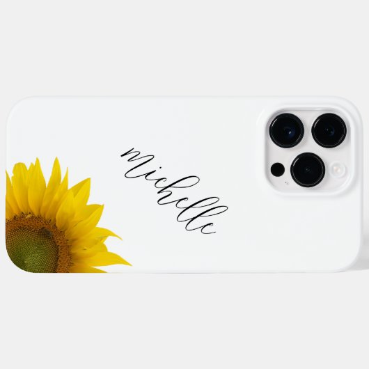 Moderne Sonnenblume Elegant Botanisch Case-Mate iPhone Hülle (Rückseite (Horizontal))
