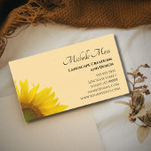 Moderne Sonnenblume Elegant Botanisch Visitenkarte