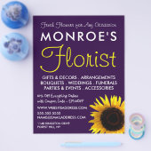 Moderne Sonnenblume, Floristrische Werbung Flyer (Einzeln)