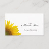Moderne Sonnenblume Rustikale Blumenkarte Visitenkarte (Vorderseite)