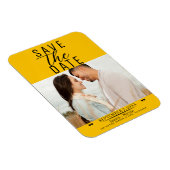 Moderne Sonnenblume Save the Date Hochzeitsszitz F Magnet (Rechte Seite)