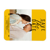 Moderne Sonnenblume Save the Date Hochzeitsszitz F Magnet (Horizontal)