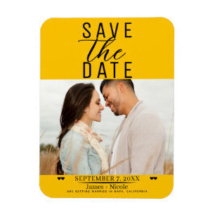 Moderne Sonnenblume Save the Date Hochzeitsszitz F Magnet