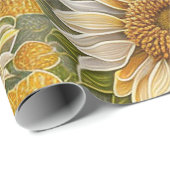 Moderne Sonnenblume Schöne Sammlung Geschenkpapier (Rolleneckpunkt)