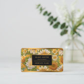 Moderne Sonnenblume Schöne Sammlung Visitenkarte (Stehend Vorderseite)