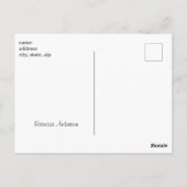 Moderne Sonnenblume Vielen Dank Postkarte (Rückseite)