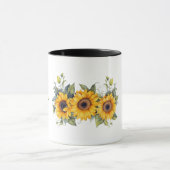 Moderne Sonnenblumen blühen gelb Tasse (Zentrum)