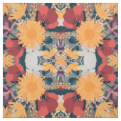 Moderne Sonnenblumen Blumenfarben Design Stoff (Muster)