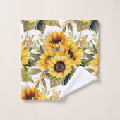 Moderne Sonnenblumen Blumenstrauß Set (Waschlappen)