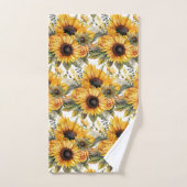 Moderne Sonnenblumen Blumenstrauß Set (Handtuch)
