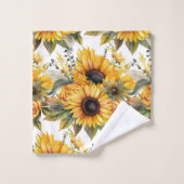 Moderne Sonnenblumen Blumenstrauß Set (Waschlappen)