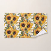 Moderne Sonnenblumen Blumenstrauß Set (Handtuch)