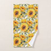 Moderne Sonnenblumen Blumenstrauß Set (Handtuch)