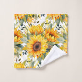 Moderne Sonnenblumen Blumenstrauß Set (Waschlappen)