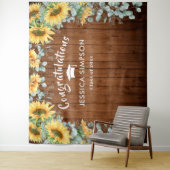 Moderne Sonnenblumen Eukalyptus Foto Grad Hintergr Wandteppich (Beispiel)