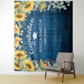 Moderne Sonnenblumen Eukalyptus Foto Grad Hintergr Wandteppich (Beispiel)