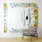 Moderne Sonnenblumen Eukalyptus Foto Stand Hinterg Wandteppich (Beispiel (Horizontal))