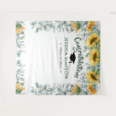 Moderne Sonnenblumen Eukalyptus Foto Stand Hinterg Wandteppich (Vorderseite (Horizontal))