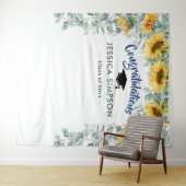 Moderne Sonnenblumen Eukalyptus Foto Stand Hinterg Wandteppich (Beispiel (Horizontal))