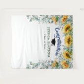 Moderne Sonnenblumen Eukalyptus Foto Stand Hinterg Wandteppich (Vorderseite (Horizontal))