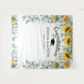 Moderne Sonnenblumen Eukalyptus Rustikales Foto Hi Wandteppich (Vorderseite (Horizontal))