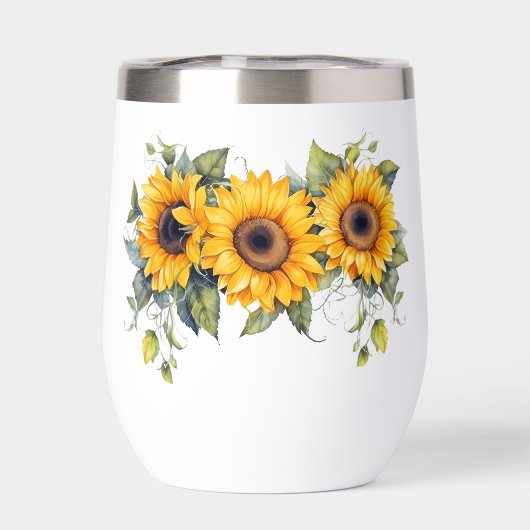 Moderne Sonnenblumen Gelb (Rückseite)