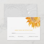 Moderne Sonnenblumen Hochzeit rsvp Karte (Vorne/Hinten)