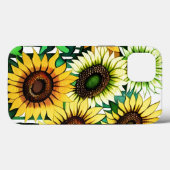 Moderne Sonnenblumen-Illustration Case-Mate iPhone Hülle (Rückseite (Horizontal))