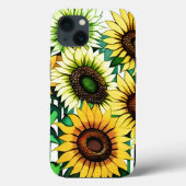 Moderne Sonnenblumen-Illustration Case-Mate iPhone Hülle (Rückseite)