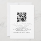 Moderne Sonnenblumen QR Code Hochzeit Einladung (Rückseite)