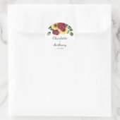 Moderne Sonnenblumen und Rose Runder Aufkleber (Tasche)